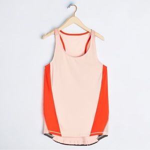 Activezone Powder Pink Colour Blocking Athletic Tank Top 3X